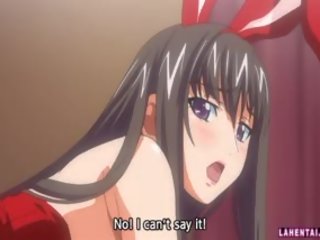 Hentai cookie in bunnygirl paketan rides hard pénis