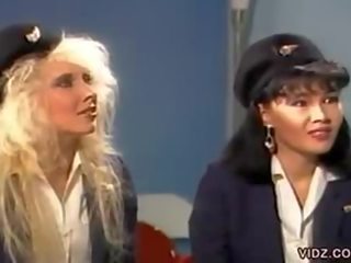 Three fantastic flight stewardess in one scene