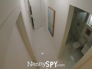 NannySpy Sneaky nanny Anastasia Knight new years eve fuck by HUGE shaft