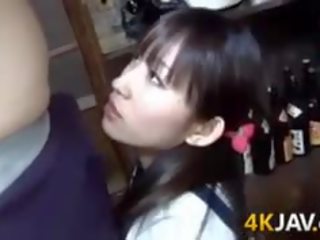 Japanese young sweetheart Blowing pecker