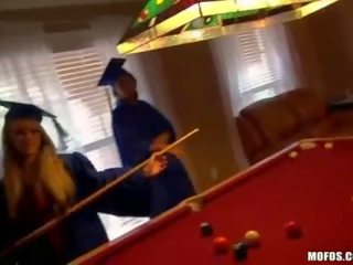 Charming hotties fucked shortly after graduation