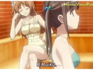 Pekné anime holky v sauna