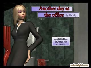 3d Comic Office girl With Bigboobs