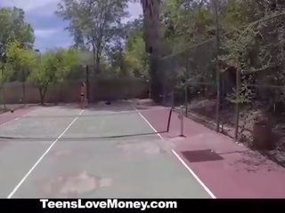 Teenslovemoney tenis pengiring mengongkek untuk wang