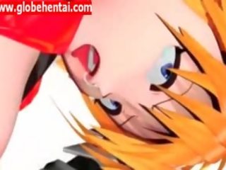 Nastolatka anime hentai cutie dostaje robot wytrysk