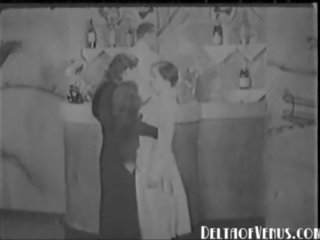 Antigo 1930s may sapat na gulang video - ffm pangtatluhang pagtatalik